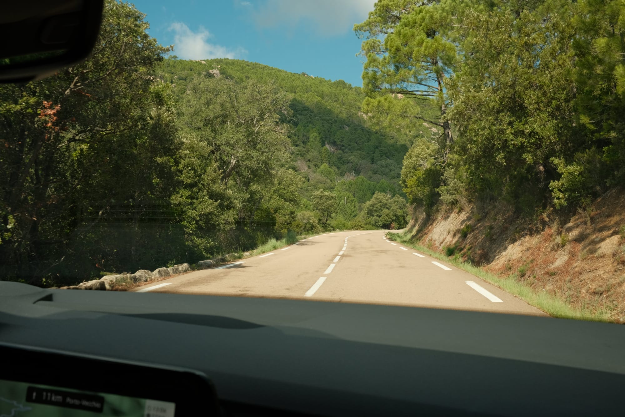 Landstraße in Frankreich