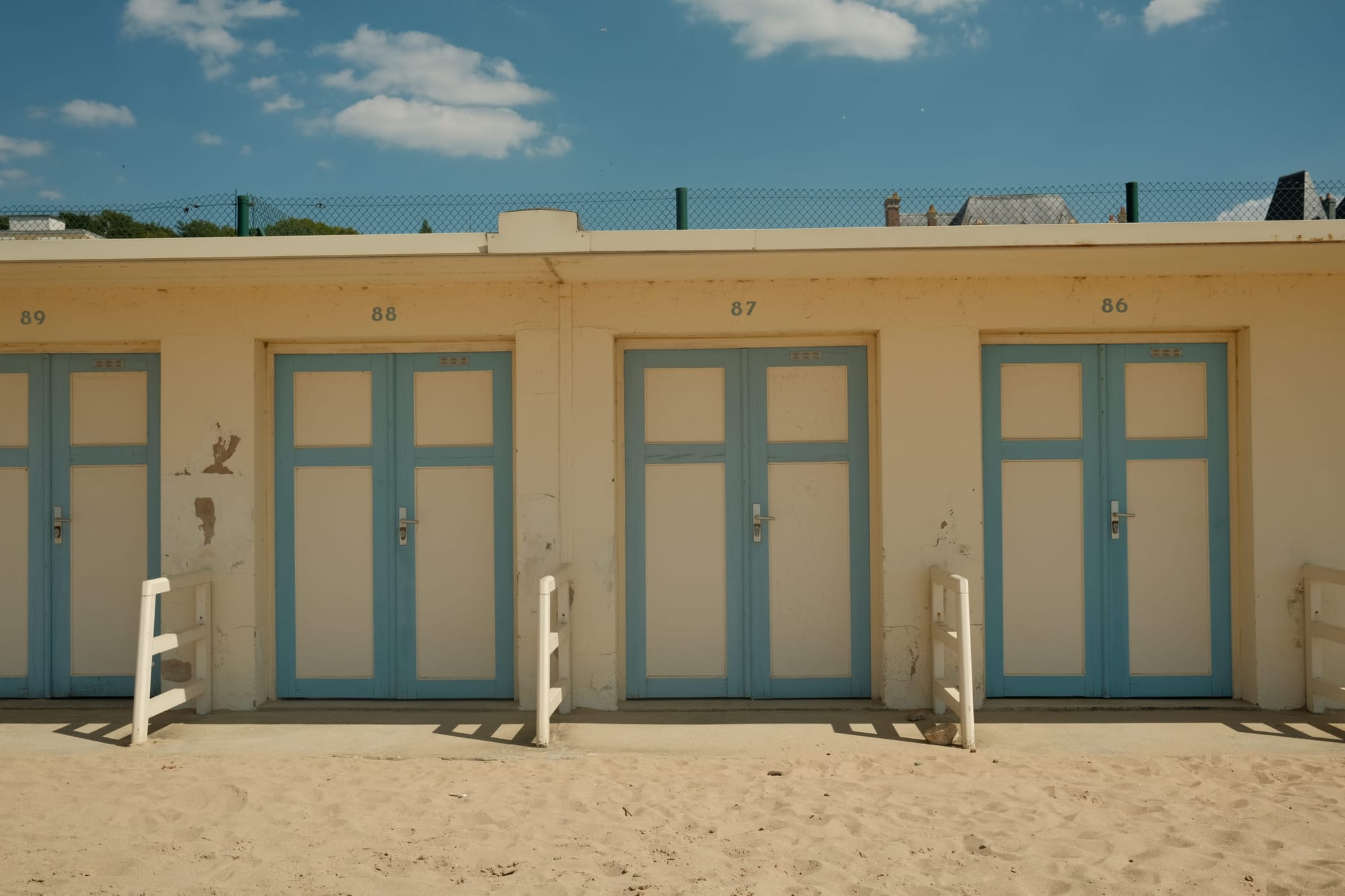 Strandkabine in der Normandie