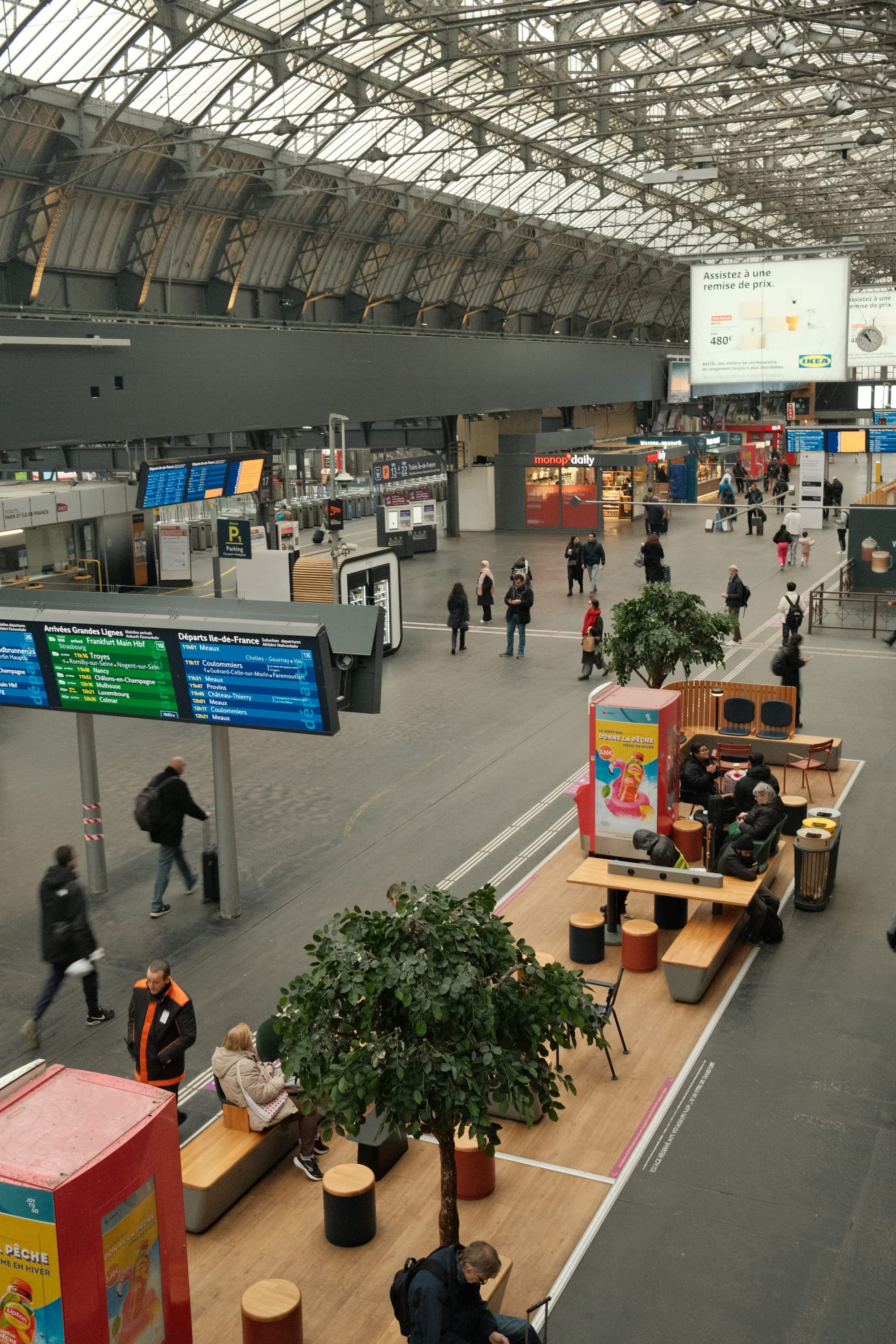 Ruhige Stimmung in der Woche in Paris Gare de l'Est