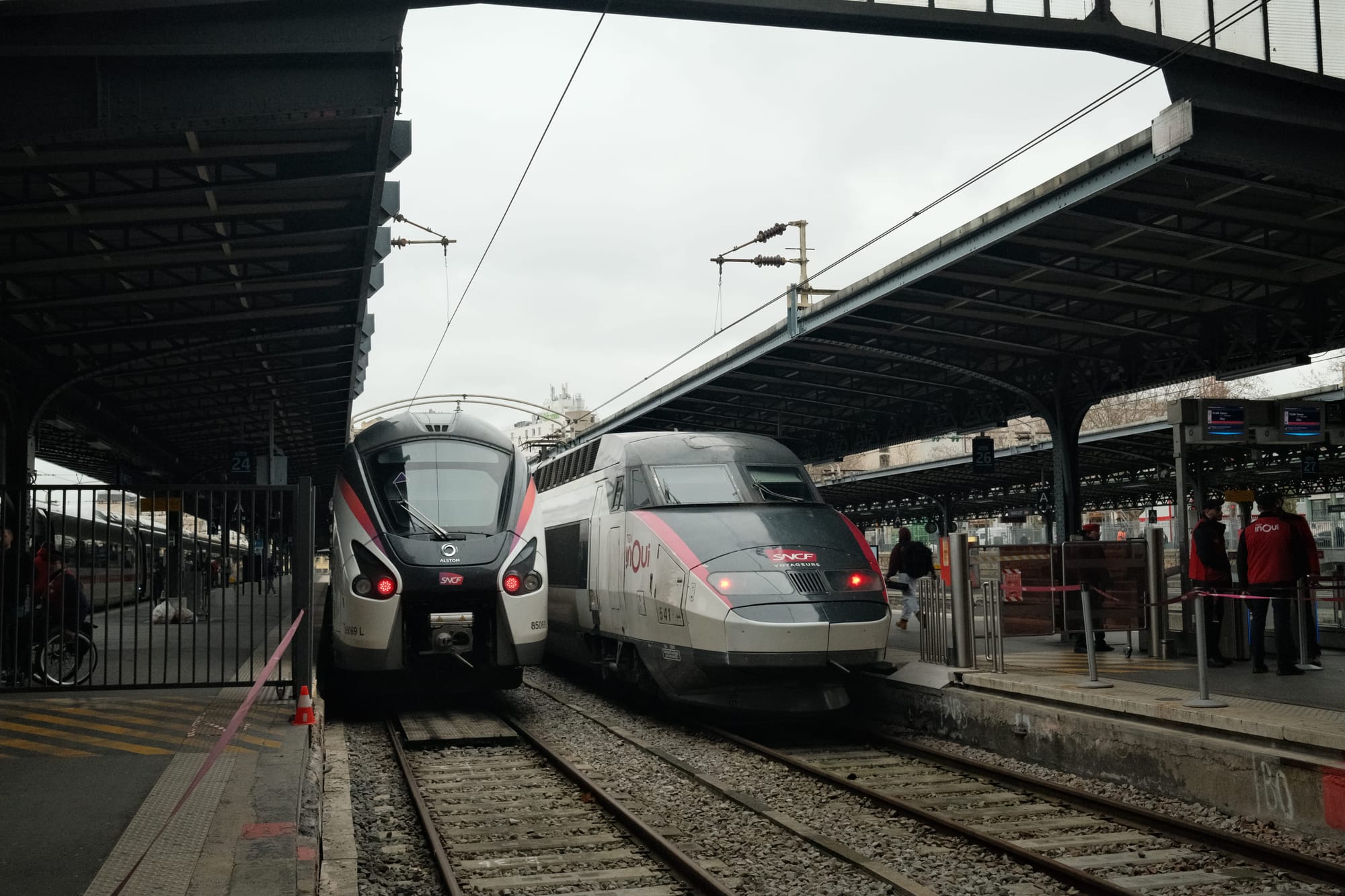 TGV-Züge in Paris Gare de l'Est